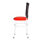 6 Cadeiras Branca Para Cozinha Hawai Café  Vermelho
