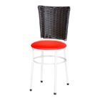 6 Cadeiras Branca Para Cozinha Hawai Café  Vermelho