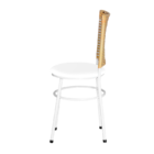 6 Cadeiras Brancas Para Cozinha Hawai Palha  Branco