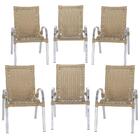 6 Cadeiras Colombia Para Área Externa, Edícula Em Aluminio E