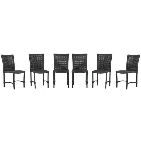 6 Cadeiras Corda Náutica Cannes Em Alumínio Com Pintura Eletr