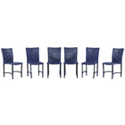 6 Cadeiras Corda Náutica Cannes Em Alumínio Com Pintura Eletr