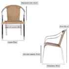 6 Cadeiras De Area Em Aluminio E Fibra Sintetica Tóquio E 1 M