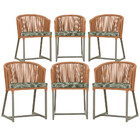 6 Cadeiras De Jantar Área Noronha Em Alumínio Com Pintura Fen