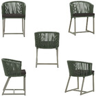 6 Cadeiras De Jantar Área Noronha Em Alumínio Com Pintura Fen