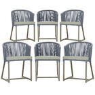 6 Cadeiras De Jantar Área Noronha Em Alumínio Com Pintura Fen