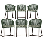 6 Cadeiras De Jantar Área Noronha Em Alumínio Com Pintura Mar