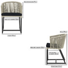 6 Cadeiras De Jantar Área Noronha Em Alumínio Com Pintura Pre