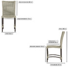 6 Cadeiras De Jantar Cannes De Alumínio Com Pintura Marrom E