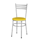 6 Cadeiras Epoxi Cinza Para Cozinha  Amarelo
