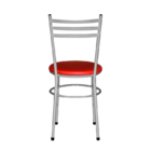 6 Cadeiras Epoxi Cinza Para Cozinha  Vermelho