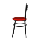 6 Cadeiras Epoxi Preta Para Cozinha  Vermelho