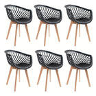 6 Cadeiras Pretas Área Externa Compacta