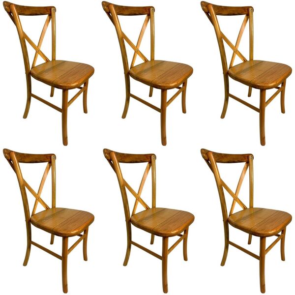 6 Cadeiras Sala De Jantar Paris De Madeira Eucalipto Katrina