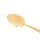 6 Colheres De Sobremesa Wolff Berna Dourado De Aço Inox