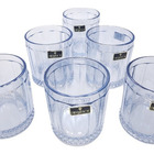 6 Copos Baixos Em Vidro 320ml Splendor Azul