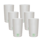 6 Copos Eco Big Drink Branco Green Cups 500 Ml