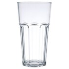 6 Copos Long Drink Oitavado Acrílico 350 Ml Transparente