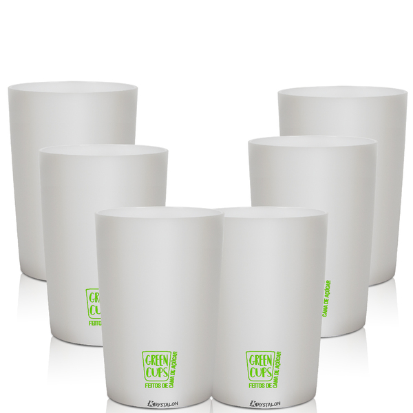 6 Copos Short Drink 200ml Eco Sustentável Green Cups