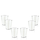 6 Copos Shot Tequila Acrílico Transparente
