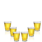 6 Copos Shot Tequila Acrílico Transparente