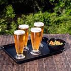 6 Cremeiras Triangulares 250ml Sobremesa Açaí Sorvete Preto T