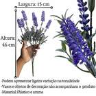 6 Flores Lavanda Artificiais - Kit Para Compor Pequenos Arran