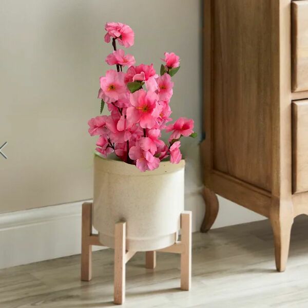6 Flores Sakura Artificiais Rosa - A Peça Ideal Para Transfor