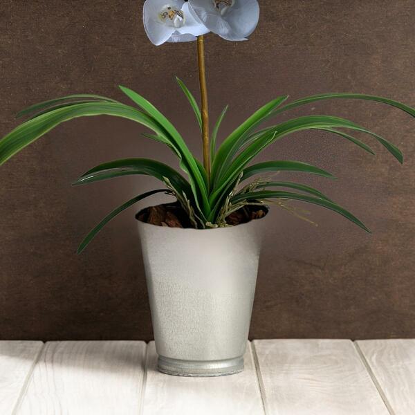 6 Galhos Folhagem De Orquídea Artificial Verde (50cm) Decoraç