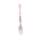 6 Garfos Para Mesa Lyor De Aço Inox Bambu Rosa 19,5cm