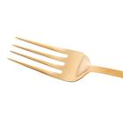 6 Garfos Para Mesa Wolff Berna Dourado De Aço Inox