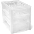 6 Gaveteiros Organizadores De Plástico 3 Gavetas Médio Orden