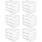 6 Gaveteiros Organizadores De Plástico 3 Gavetas Médio Orden