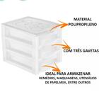 6 Gaveteiros Organizadores De Plástico 3 Gavetas Médio Orden