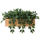 6 Hastes De Plantas Fícus Artificial Com Aparência Realista P