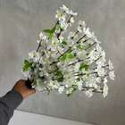 6 Hastes De Sakura Branco Artificial Realista E De Alta Quali