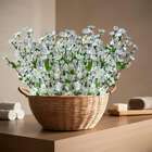 6 Hastes De Sakura Branco Artificial Realista E De Alta Quali