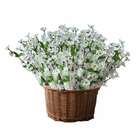 6 Hastes De Sakura Branco Artificial Realista E De Alta Quali