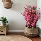 6 Hastes De Sakura Rosa Artificial Realista E De Alta Qualida