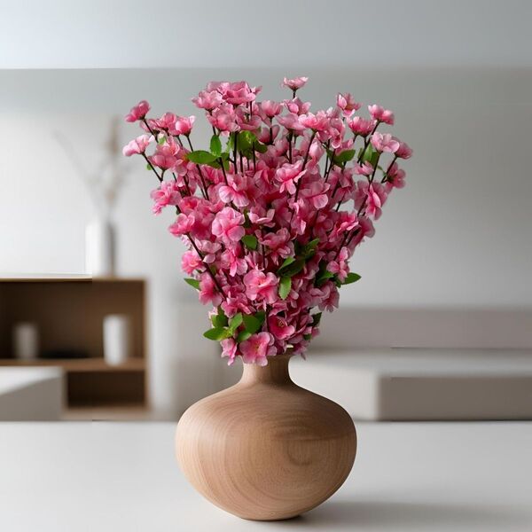 6 Hastes De Sakura Rosa Artificial Realista E De Alta Qualida