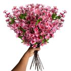 6 Hastes De Sakura Rosa Artificial Realista E De Alta Qualida