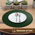 6 Jogo Americano Dupla Face Sousplat Lux Couro Pvc Lagoa Vd