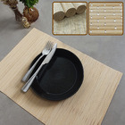 6 Jogo Americano Esteira Bambu Natural Tocantins Mf 30x45