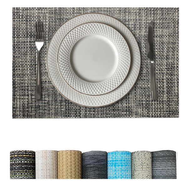 6 Jogo Americano Mesa Posta Luxo Impermeável Mz Rust 2 Vr - M