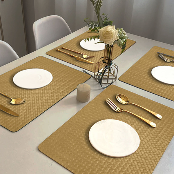 6 Jogo Americano Mesa Posta Luxo Impermeável Pvc Trm Bg