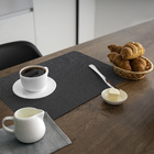 6 Jogo Americano Preto Impermeável 29 X 44cm - Id Decor