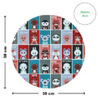 6 Jogo Americano Redondo Infantil Pets Impermeável Pvc