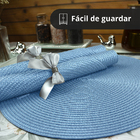 6 Jogo Americano Redondo Mesa Posta Sousplat Luxo Pvc Maz1