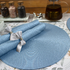 6 Jogo Americano Redondo Mesa Posta Sousplat Luxo Pvc Maz1