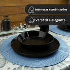 6 Jogo Americano Redondo Mesa Posta Sousplat Luxo Pvc Maz1